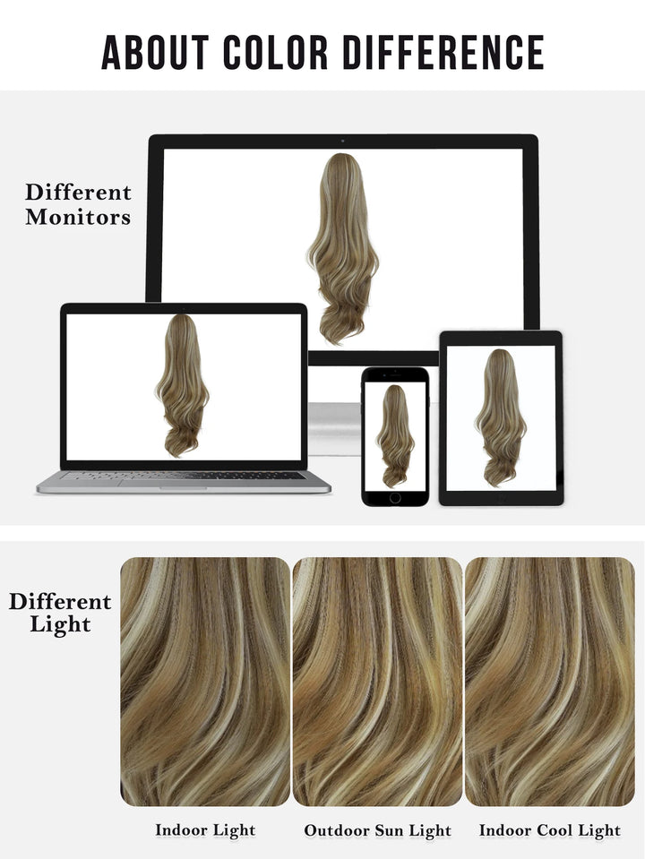 Madeline Brown 28-Inch Curly Synthetic Hair Wig with Steel Prongs Gold Adjustable Size Ponytail Black with Gold Adjustable Size