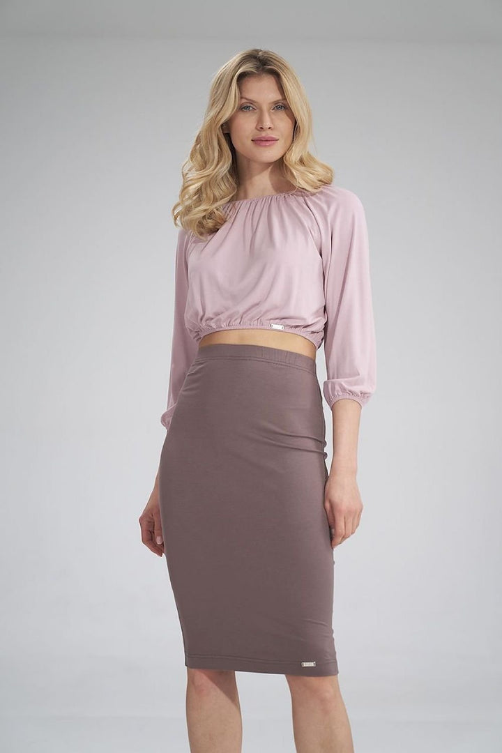 Blusa Corta Con Mangas Figl