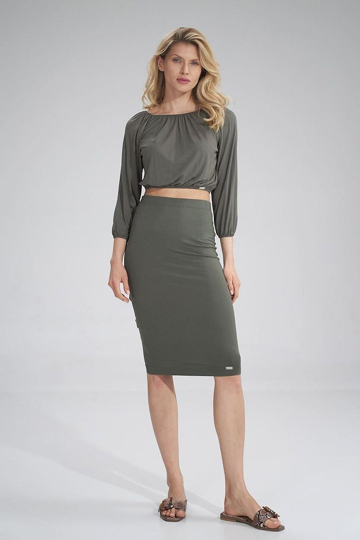 Blusa Corta Con Mangas Figl