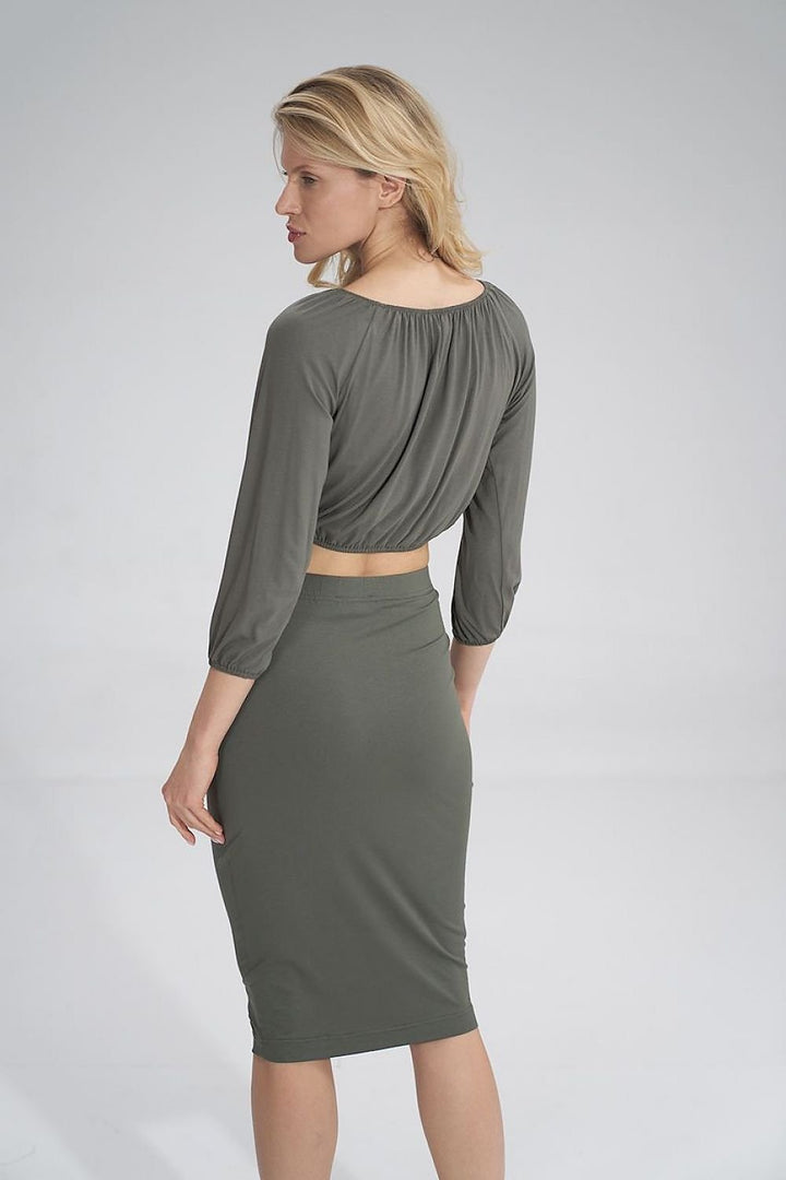 Blusa Corta Con Mangas Figl
