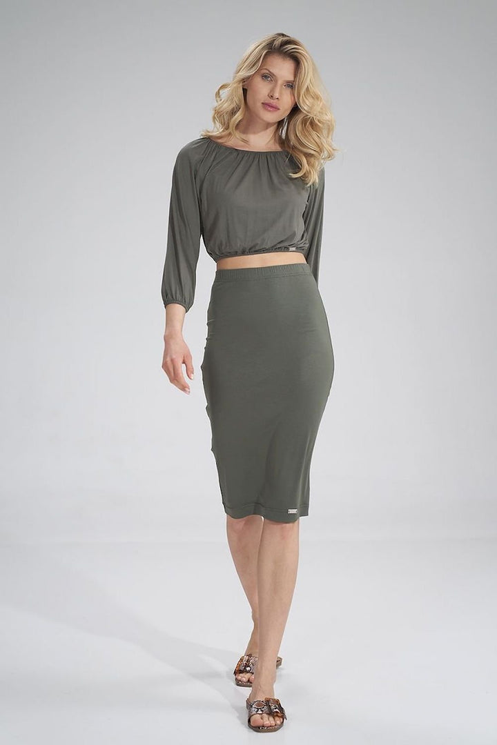 Blusa Corta Con Mangas Figl