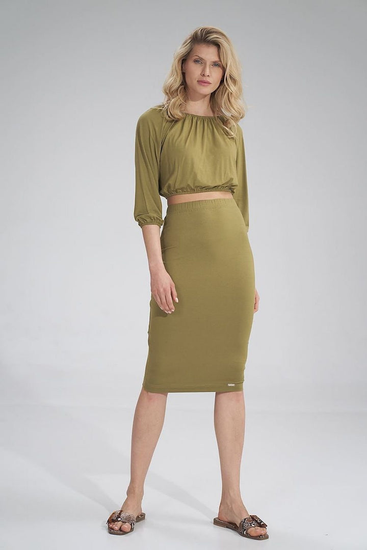 Blusa Corta Con Mangas Figl