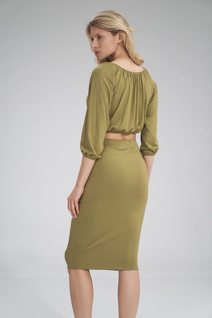 Blusa Corta Con Mangas Figl
