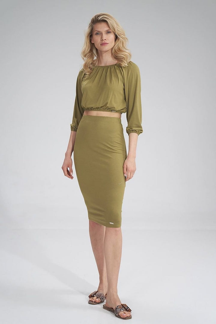 Blusa Corta Con Mangas Figl