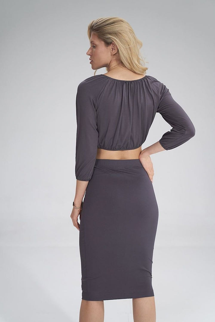 Blusa Corta Con Mangas Figl