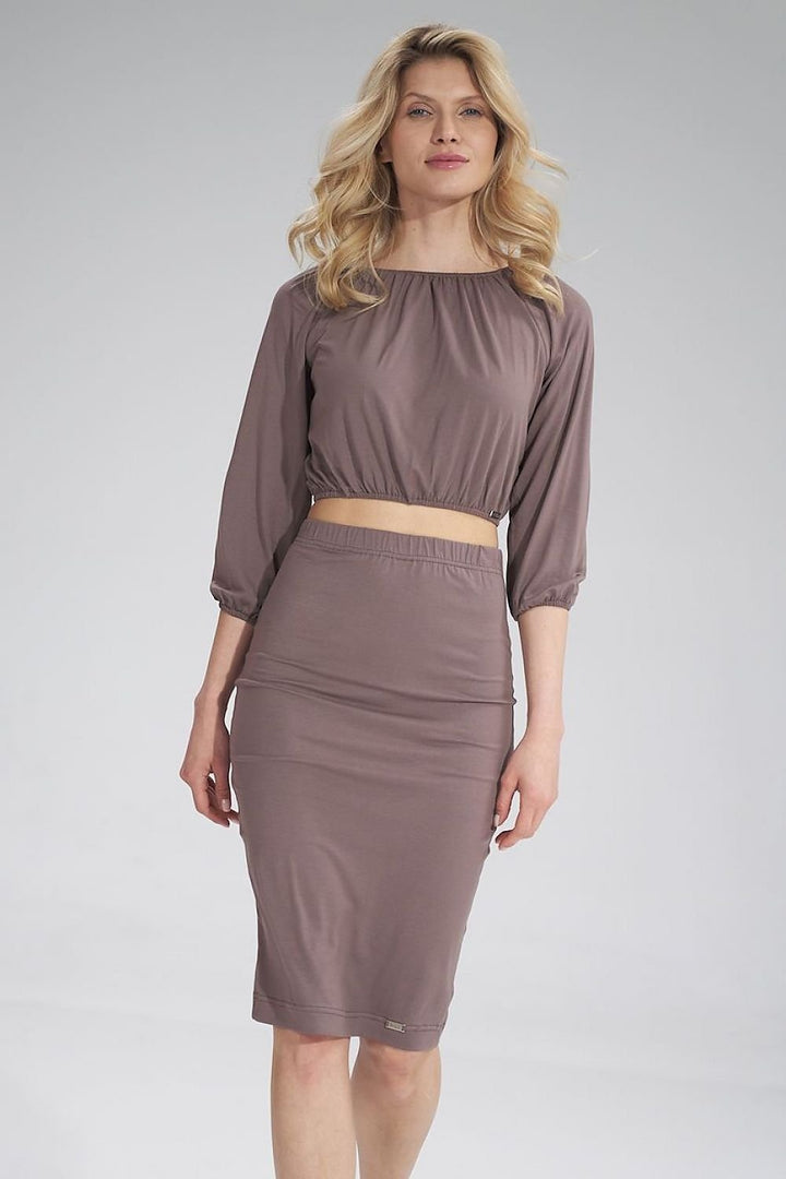 Blusa Corta Con Mangas Figl