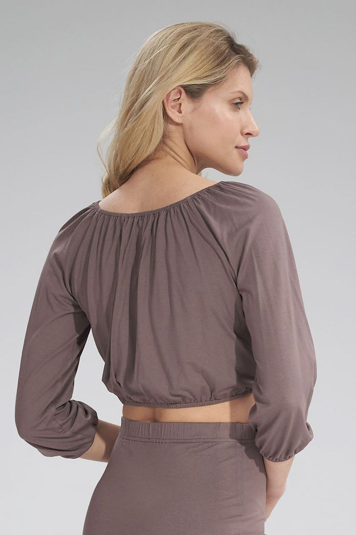 Blusa Corta Con Mangas Figl