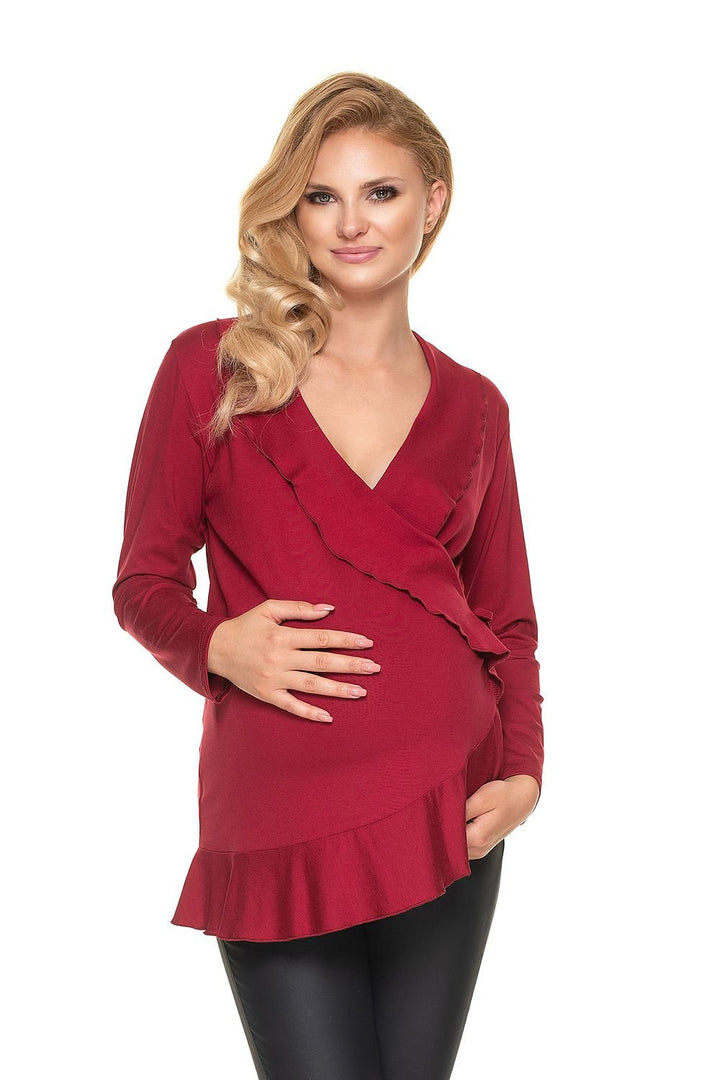 Blusa Embarazada Con Volantes Blusa PeeKaBoo