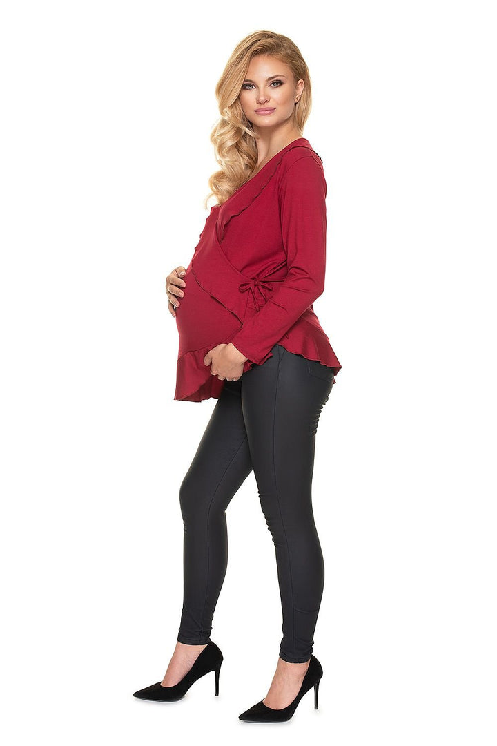 Blusa Embarazada Con Volantes Blusa PeeKaBoo