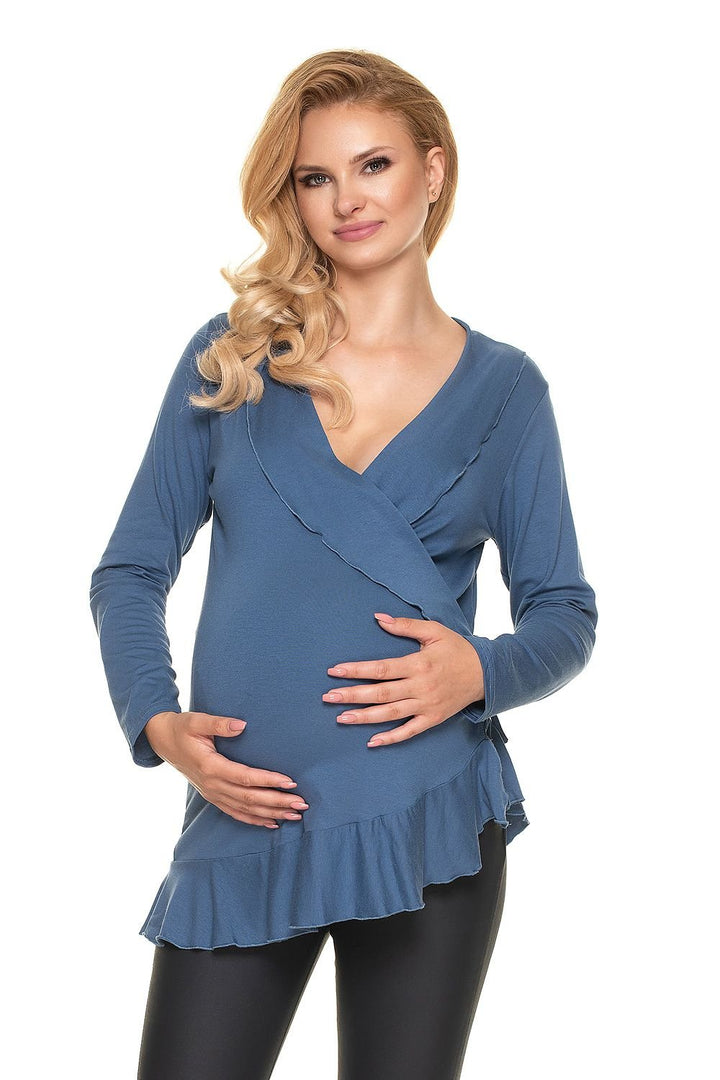 Blusa Embarazada Con Volantes Blusa PeeKaBoo