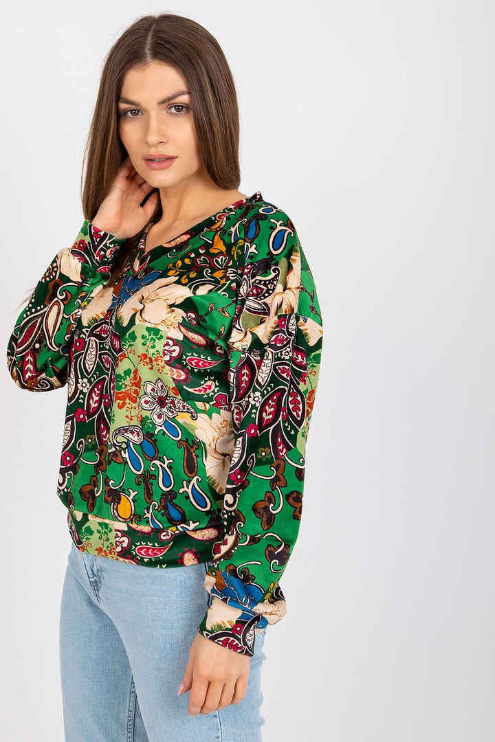 Blouse à manches longues et décolleté en V