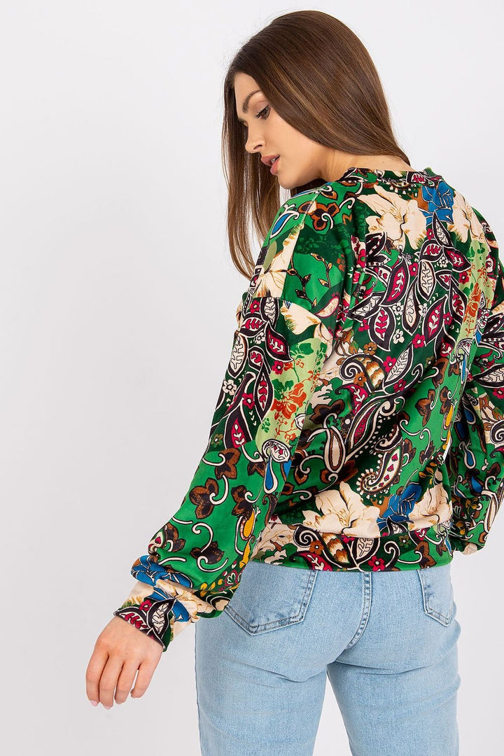 Blouse à manches longues et décolleté en V