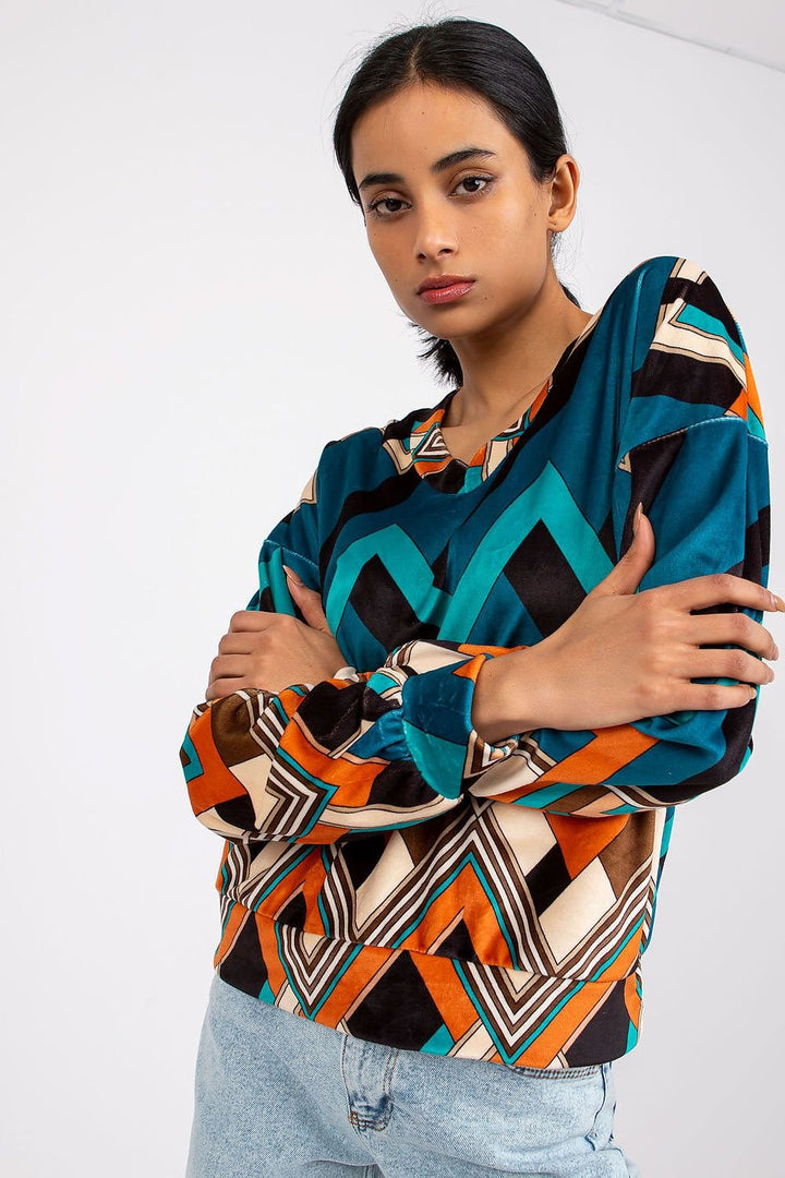 Blouse à manches longues et décolleté en V
