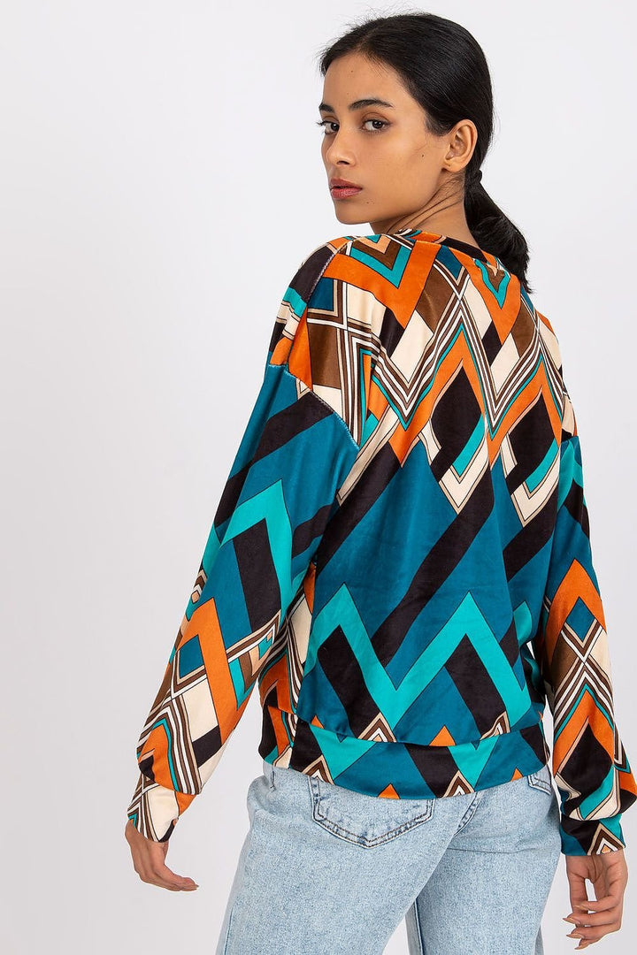 Blouse à manches longues et décolleté en V