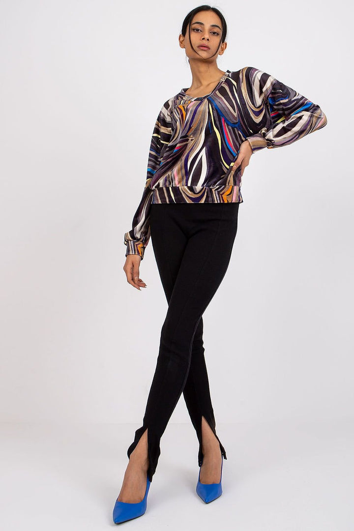 Blouse à manches longues et décolleté en V