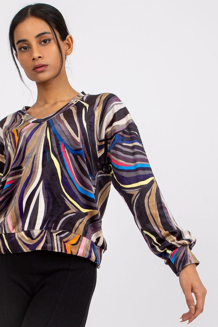 Blouse à manches longues et décolleté en V