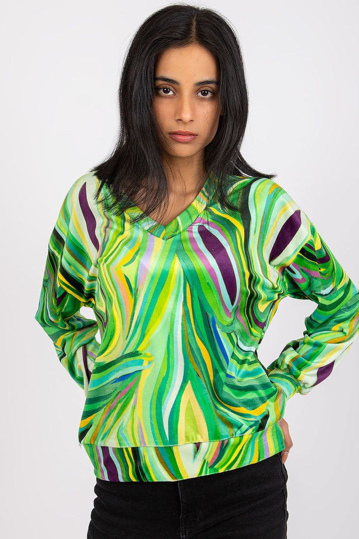 Blouse à manches longues et décolleté en V
