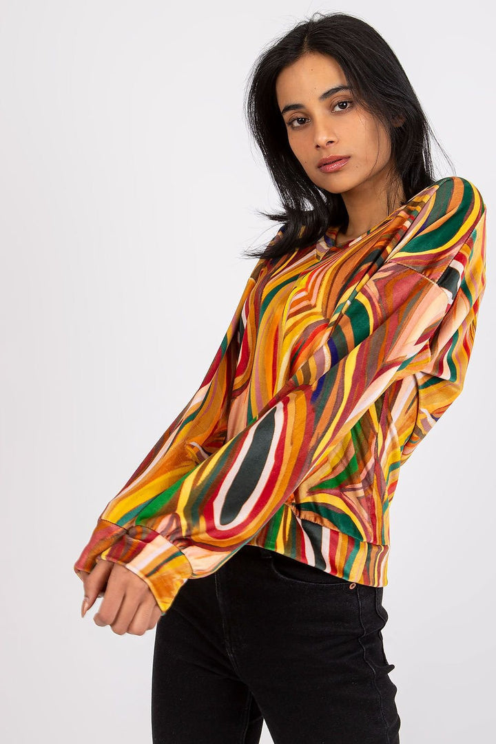 Blouse à manches longues et décolleté en V