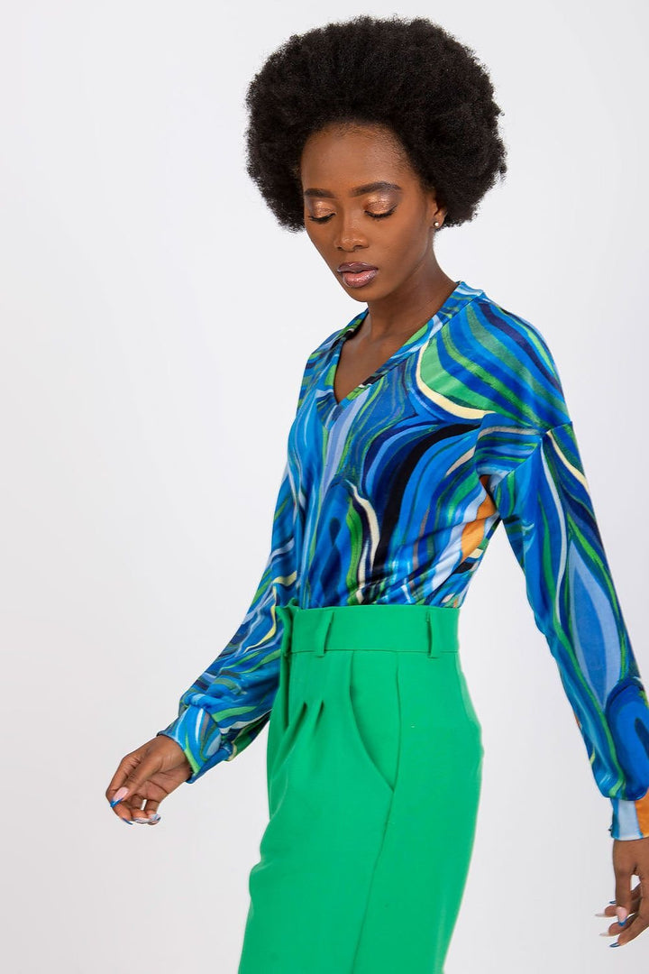 Blouse à manches longues et décolleté en V