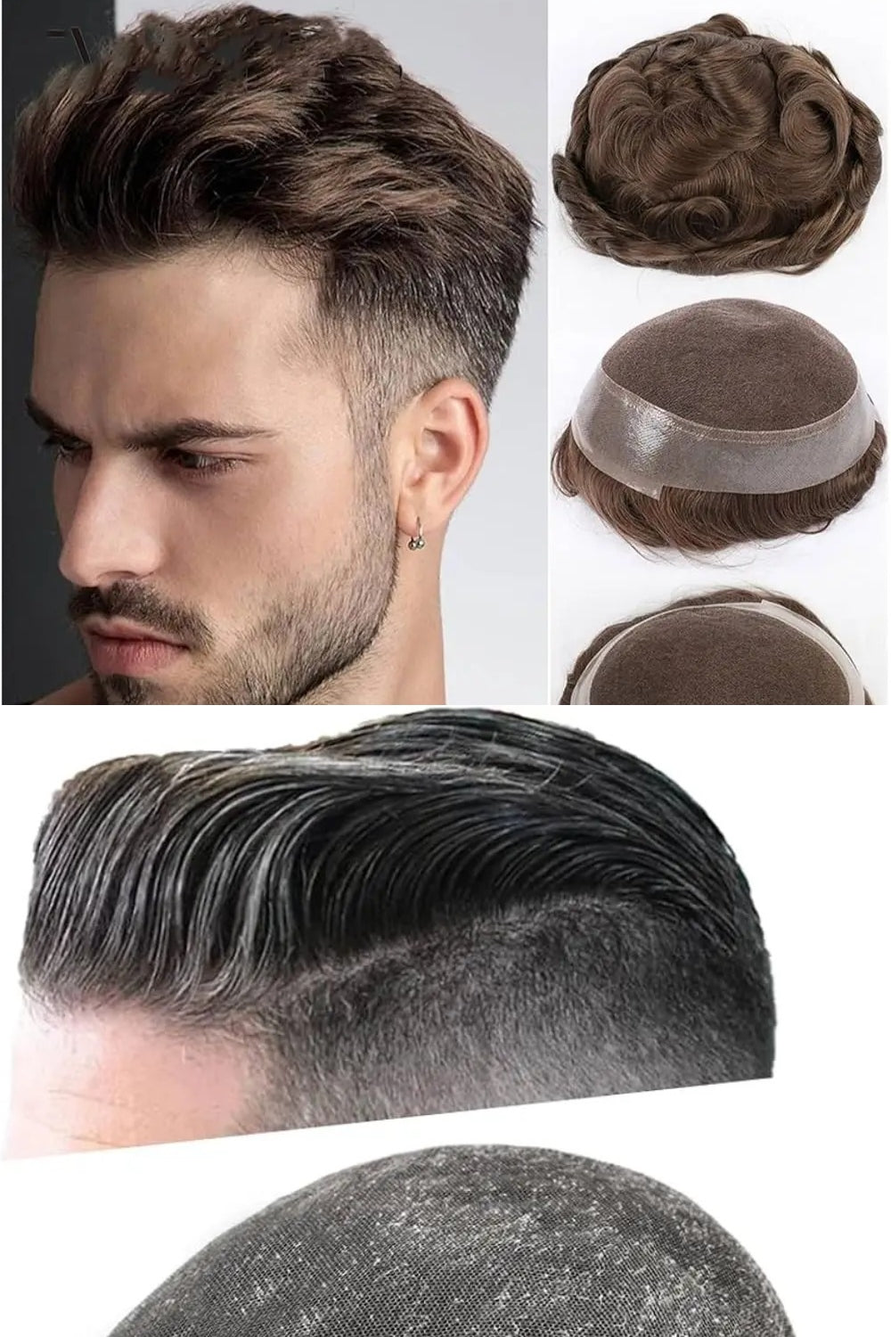 Q6 Lace Toupee for Men – European Human Hair Replacement System