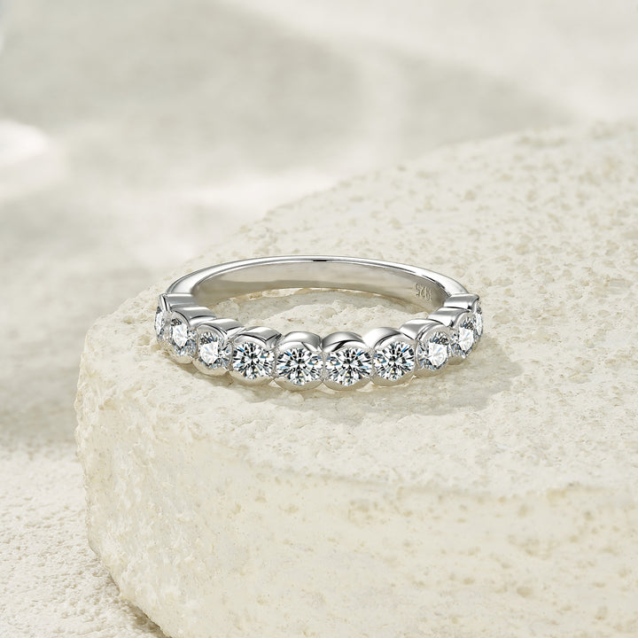 💍 0.1-Carat Morganite Minimalist Ring for Women – Platinum-Plated S925 Silver (2.6g, Sizes 5–9) 💍