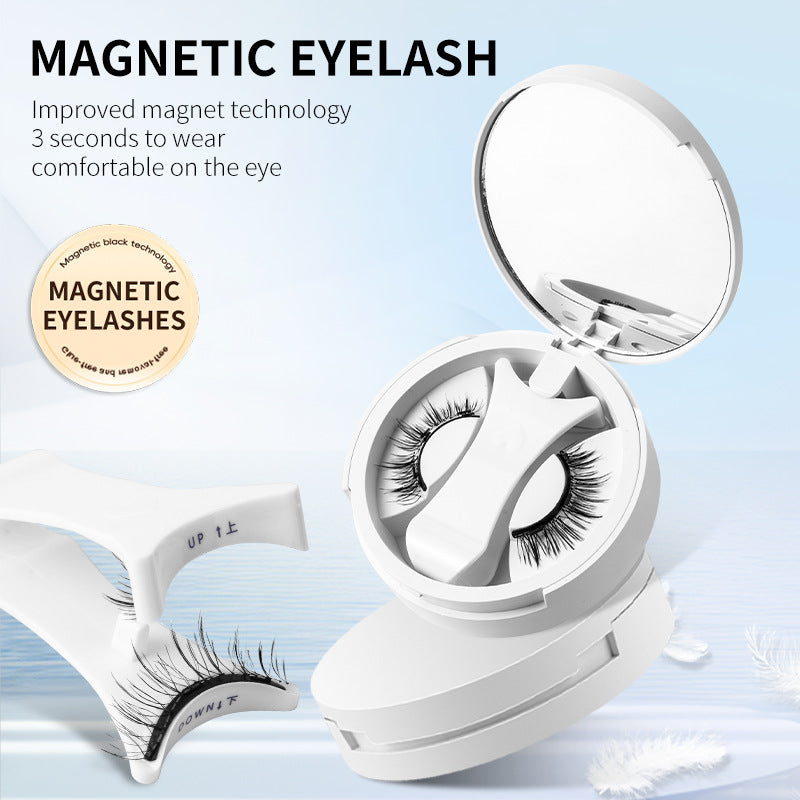🧲👁️ Magnetic False Eyelashes with Integrated Storage Box – Glue-Free Natural Lash Set with Applicator