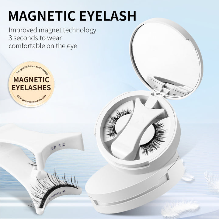 🧲👁️ Magnetic False Eyelashes with Integrated Storage Box – Glue-Free Natural Lash Set with Applicator