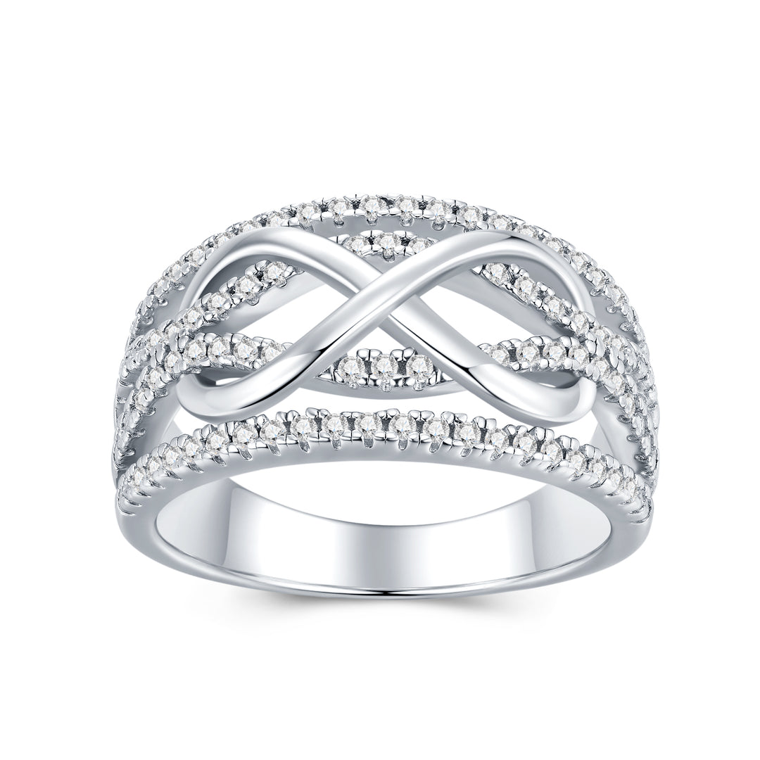 💍 Minimalist Moissanite Ring – Platinum-Plated S925 Silver (5.7g, Sizes 5–9) 💍