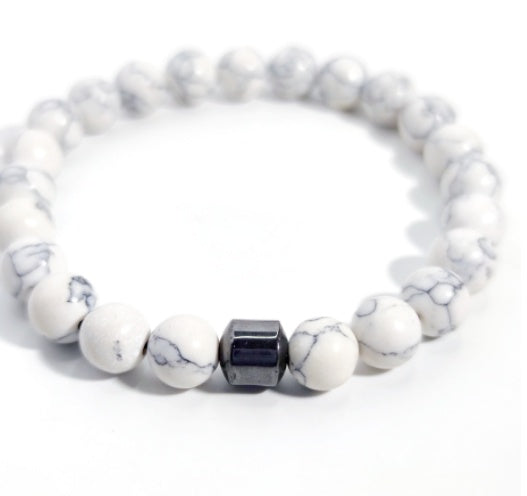 Natural Stone 8mm Couple Bracelet – Turquoise, Tiger Eye & Malachite Mix