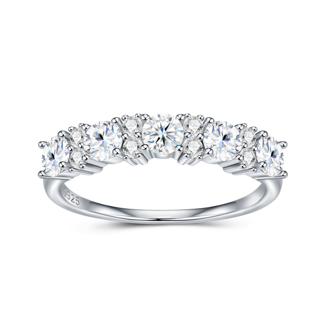 ✨ 925 Sterling Silver Minimalist Moissanite Ring – Platinum-Plated Elegance ✨