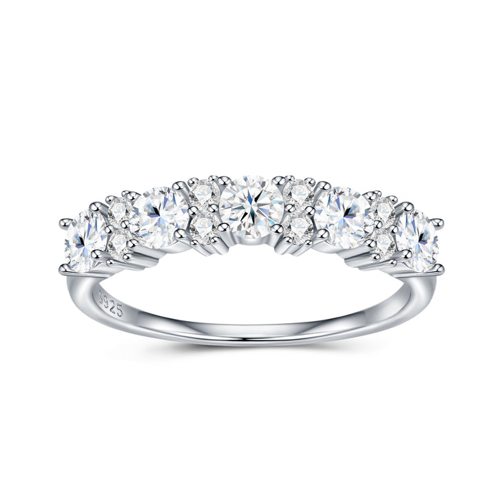 ✨ 925 Sterling Silver Minimalist Moissanite Ring – Platinum-Plated Elegance ✨