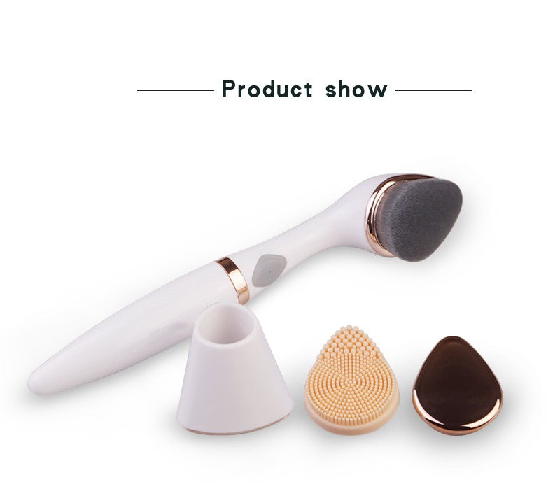 💖🧼 Three-in-One Multifunctional Face Wash Brush | Electric Facial Cleansing & Makeup Care Device