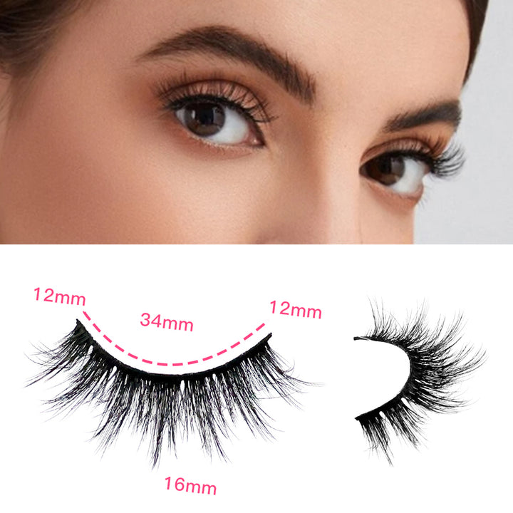 👁️✨ 3D False Eyelashes – Multi-Layered Realistic Soft & Comfortable Lashes