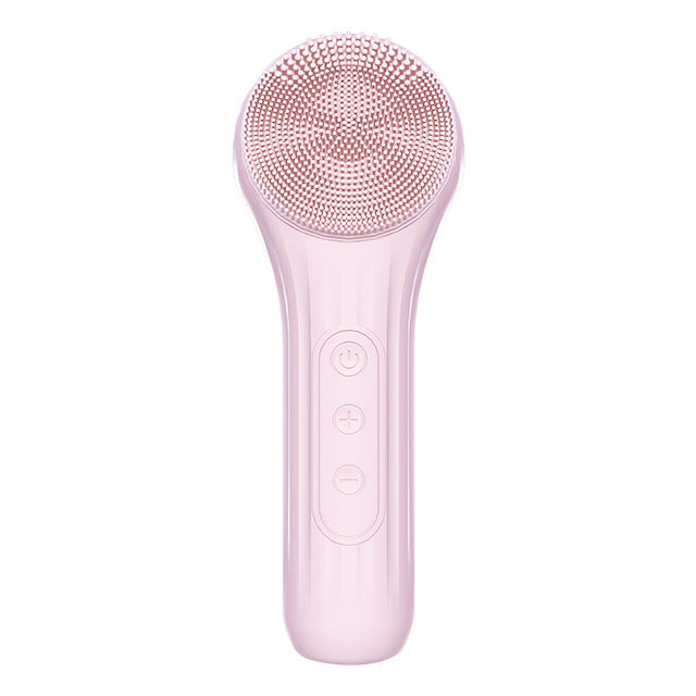 💖🧼 Heating Waterproof Deep Pore Cleansing Silicone Facial Device | Vibration Massage Beauty Tool