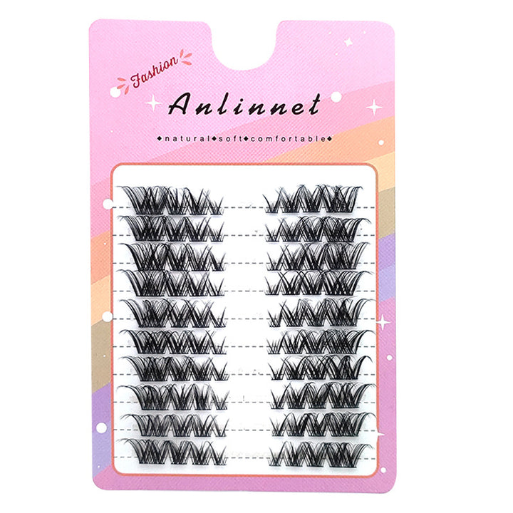 👁️🦊 Fox Eye 10 Rows False Eyelashes – Oblique Flying Single Cluster Lash Set