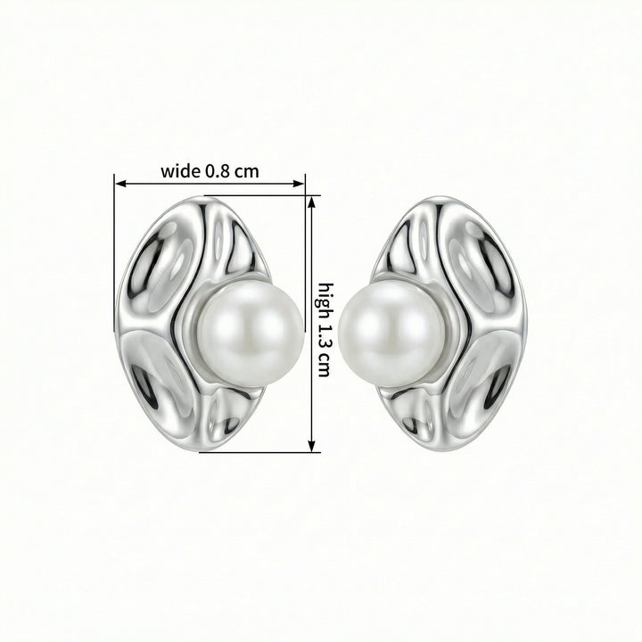✨ 925 Sterling Silver Organic Pearl Stud Earrings ✨
