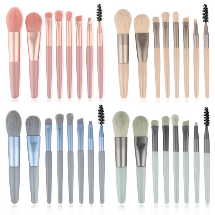 ✨ Beauty Tools 8-Piece Mini Makeup Brush Set — Portable Travel Kit 💄