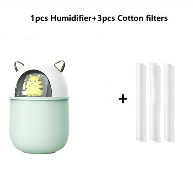 🐻💧 Mini Bear Humidifier | Silent USB Air Mist Rehydrating Spray 🌿✨