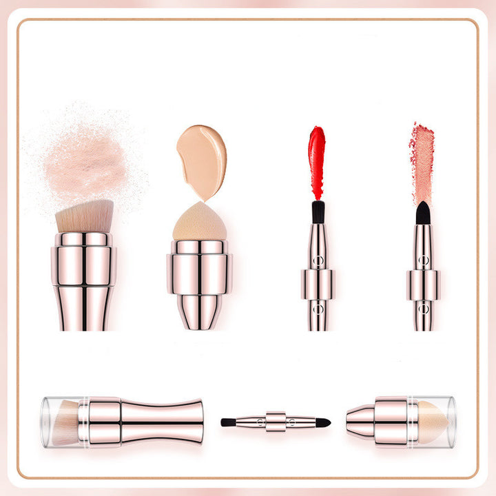 ✨ Retractable Metallic 4-in-1 Multifunctional Makeup Brush 💄✨