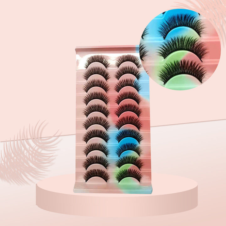 👁️✨ Women’s Fashion Soft Natural Long Eyelashes – 10 Pairs Set