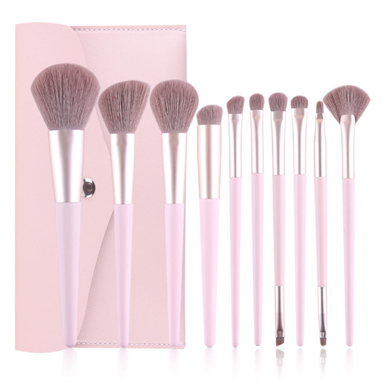 ✨ 11-Piece Makeup Brush Set — Wooden Handle Beauty Tools 💄
