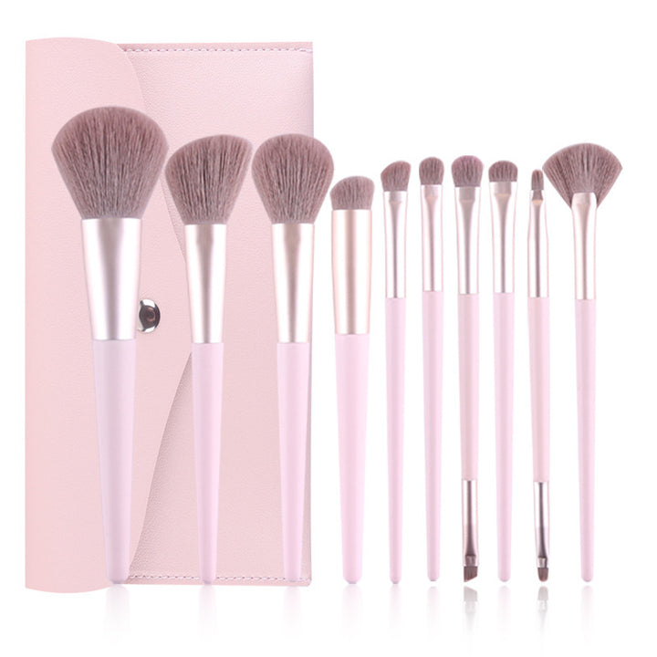 ✨ 11-Piece Makeup Brush Set — Wooden Handle Beauty Tools 💄