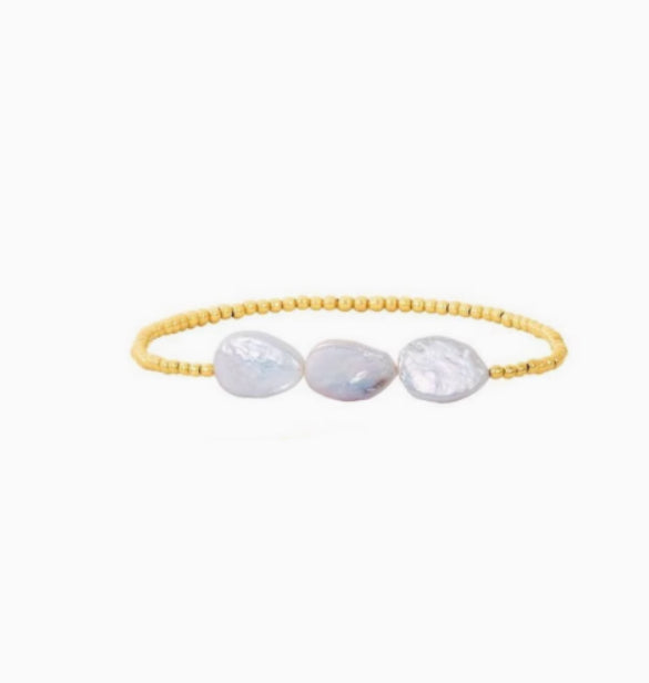 Simple & Versatile Baroque Freshwater Pearl Bracelet – Unisex Jewelry