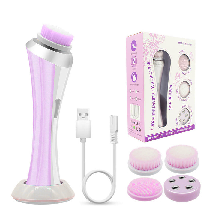 💖🧼 Multifunctional Facial Cleaner Electric Massage Instrument | Rechargeable Deep Cleansing Device