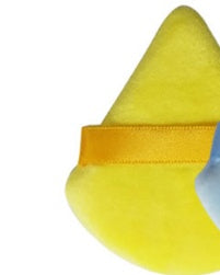 💄✨ Puff Suede Dry Powder Puff | Fan-Shaped Makeup Sponge