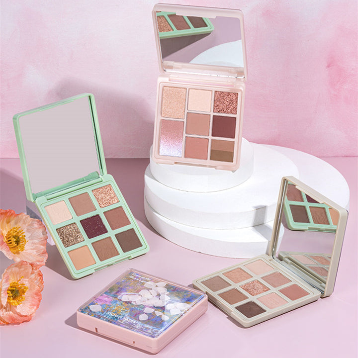 ✨ Fashion Simple Eyeshadow Palette – Matte, Pearl & Glitter Makeup Set ✨