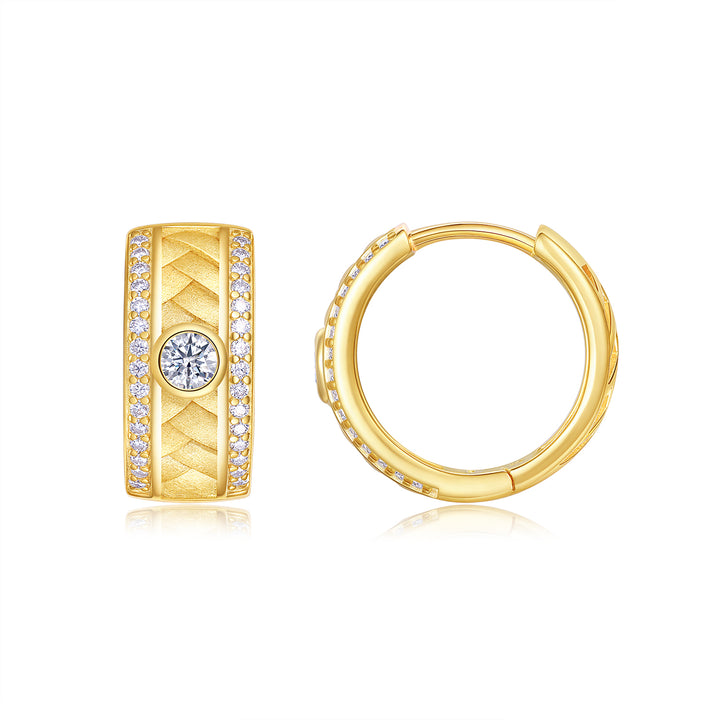 Minimalist Moissanite Stud Earrings – Gold-Plated S925 Silver