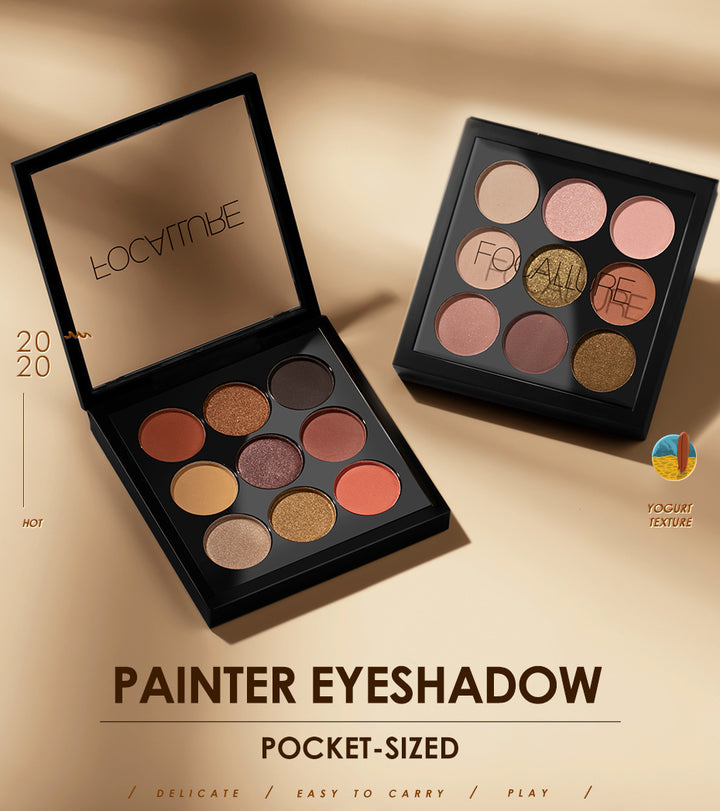 ✨ 9-Color Pumpkin & Dirty Orange Eyeshadow Palette – Matte INS Style Makeup Set ✨