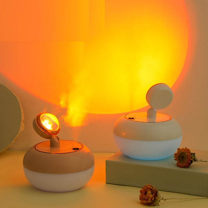 💧🌙 Mini Atmosphere Night Light Humidifier | Modern Touch-Control Bedroom Spray