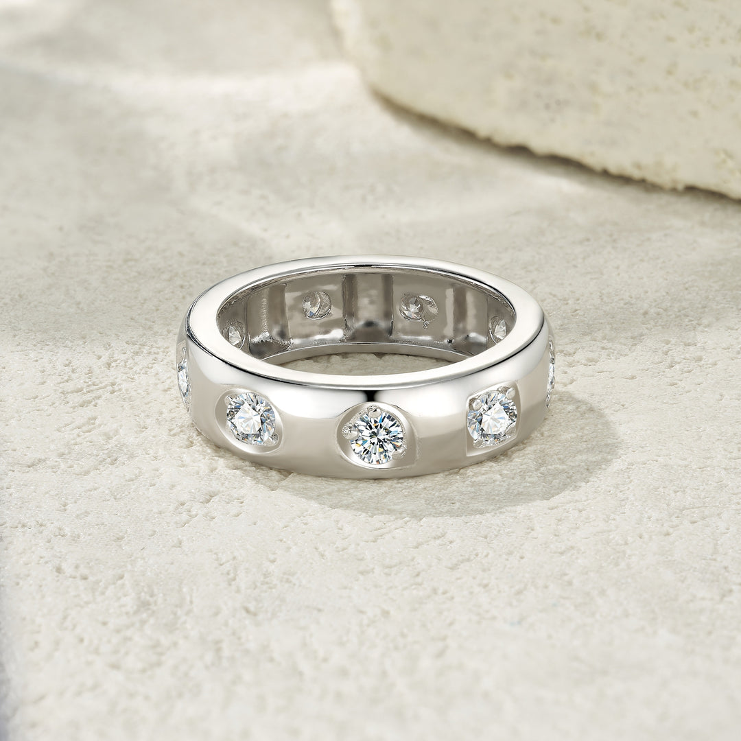 💍 0.1-Carat Morganite Minimalist Ring for Women – Platinum-Plated S925 Silver (5.6g, Sizes 5–9) 💍